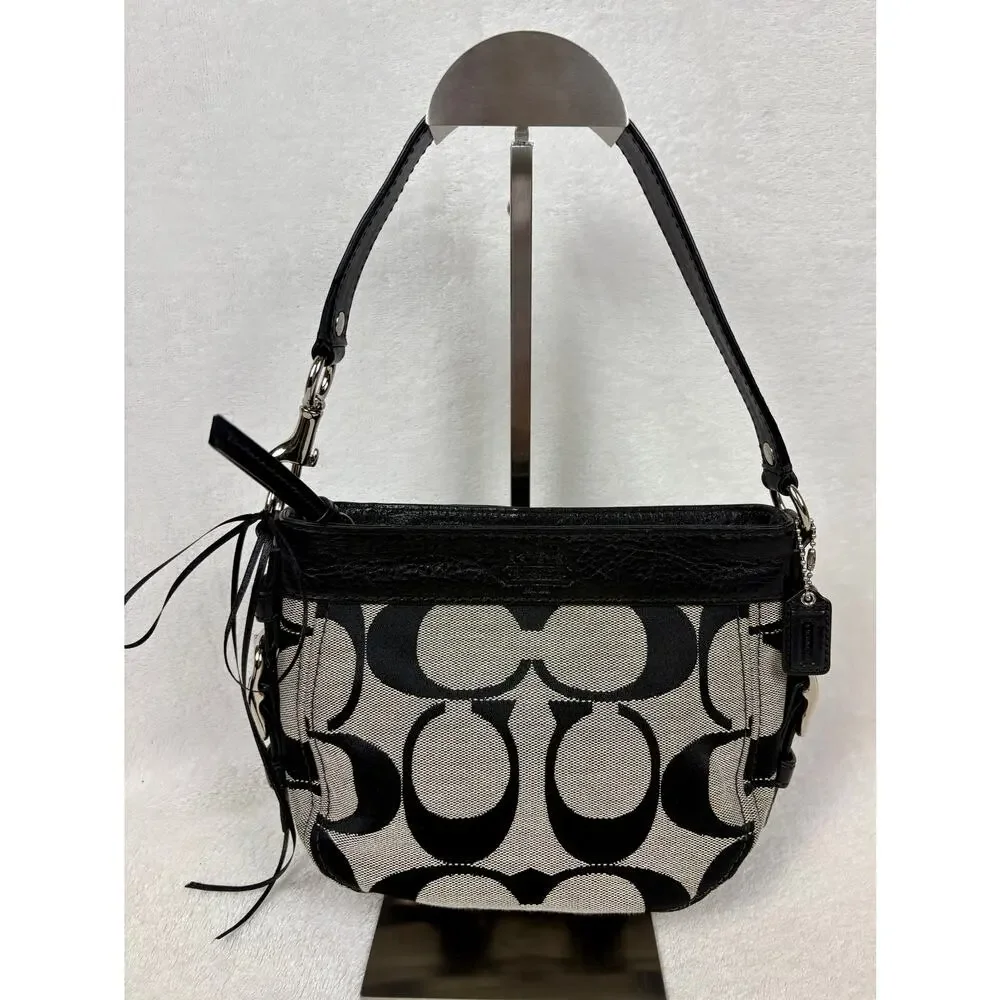 Coach Y2K Mini Zoe Compact Hobo with Matching Signature Pleated Wristlet Pouch